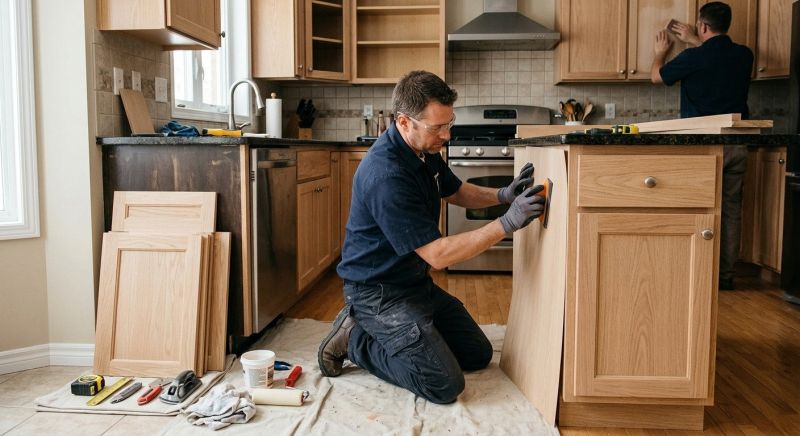 Oak Cabinet Remodeling in Lafayette, IN